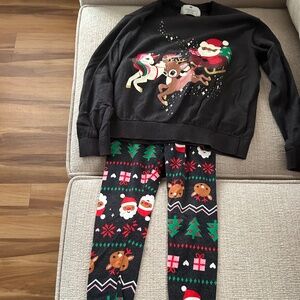 Christmas: H&M CASUAL GIRLS CHRISTMAS LEGGING/TOPS